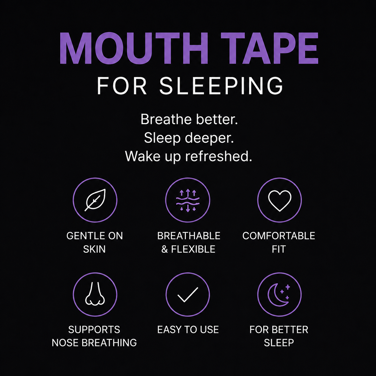 BreatheCore Mouth Tape for Sleeping