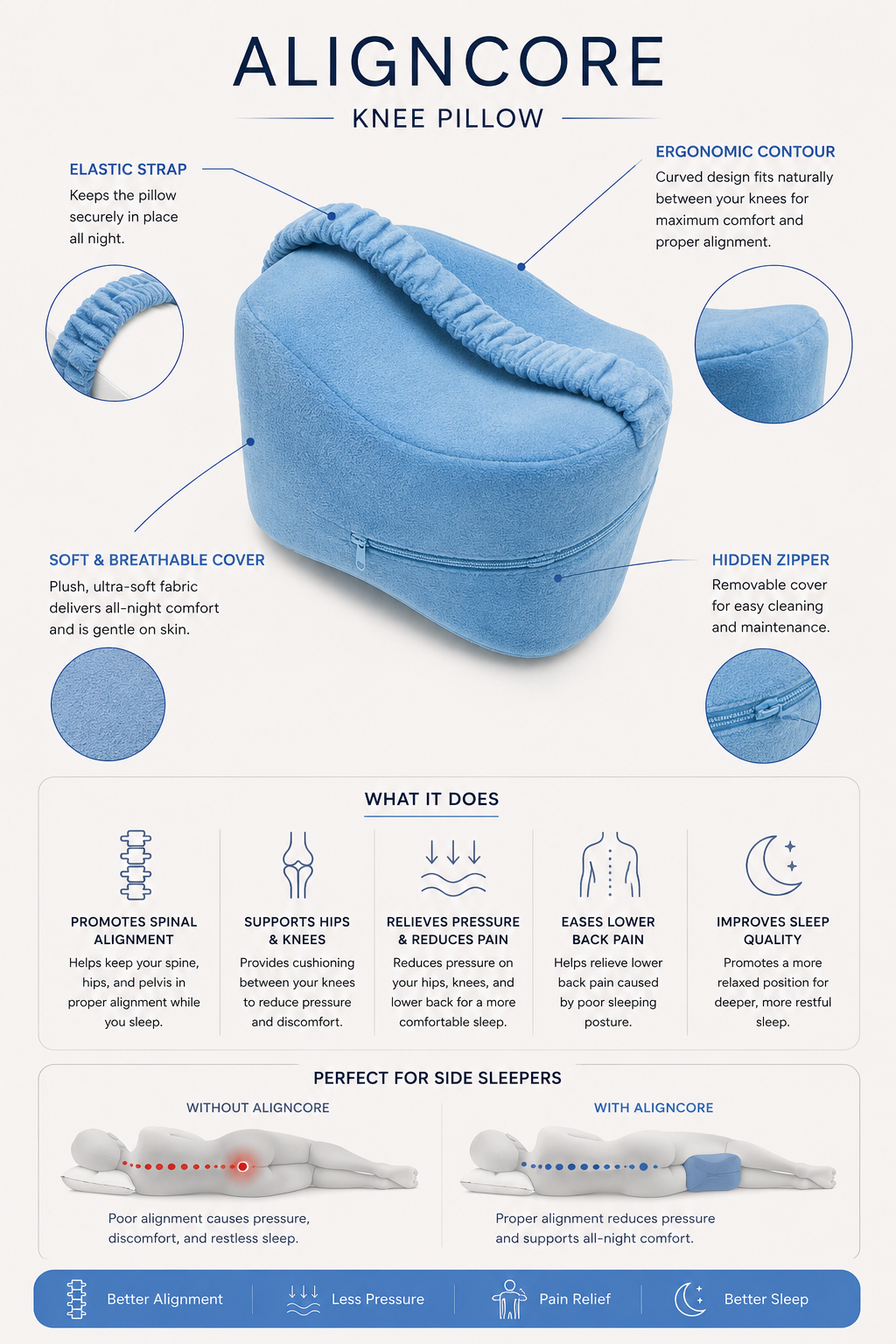 AlignCore Knee pillow